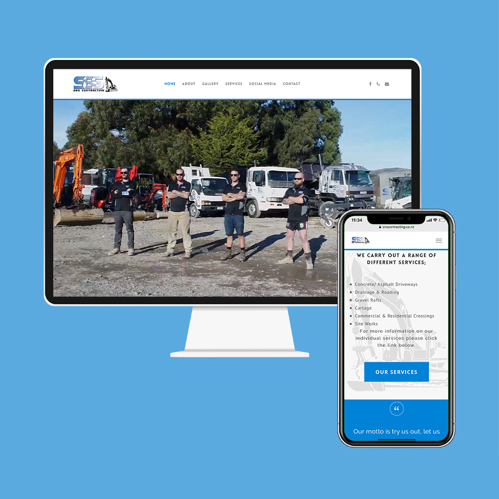 S&S Contracting had their website designed and built by the web developers in Christchurch at MoMac