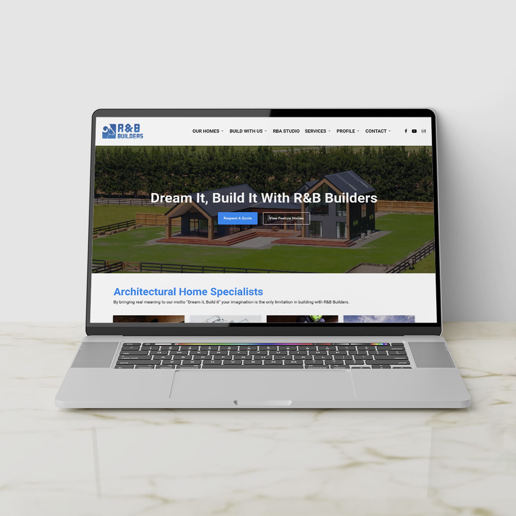 R&B Builders website design and development by MoMac Christchurch