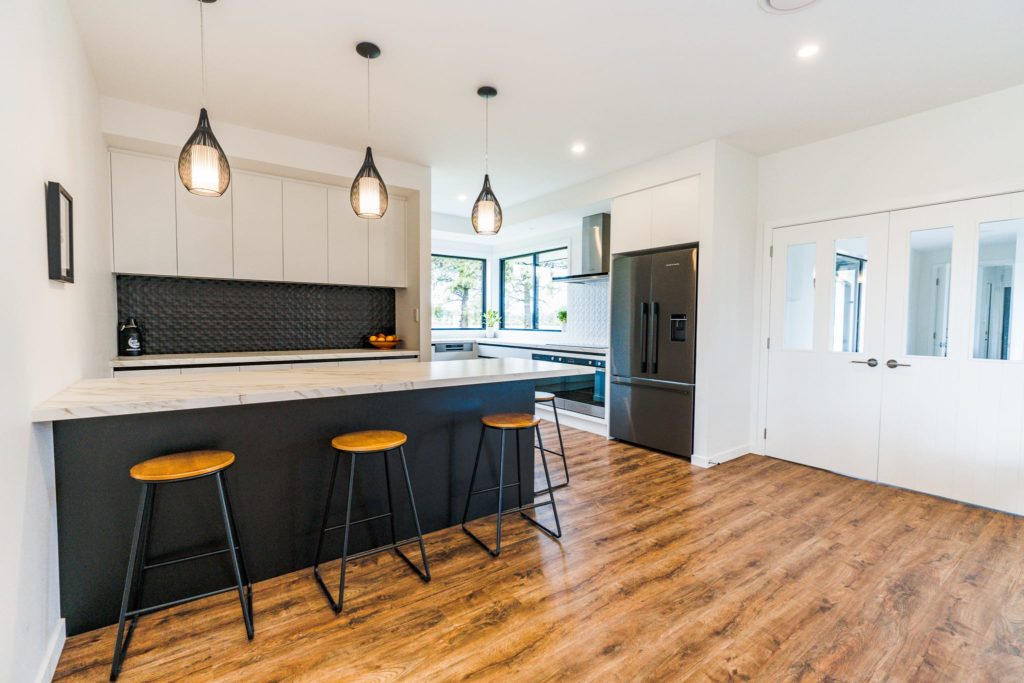 New build kitchen photography by MoMac North Canterbury photographers