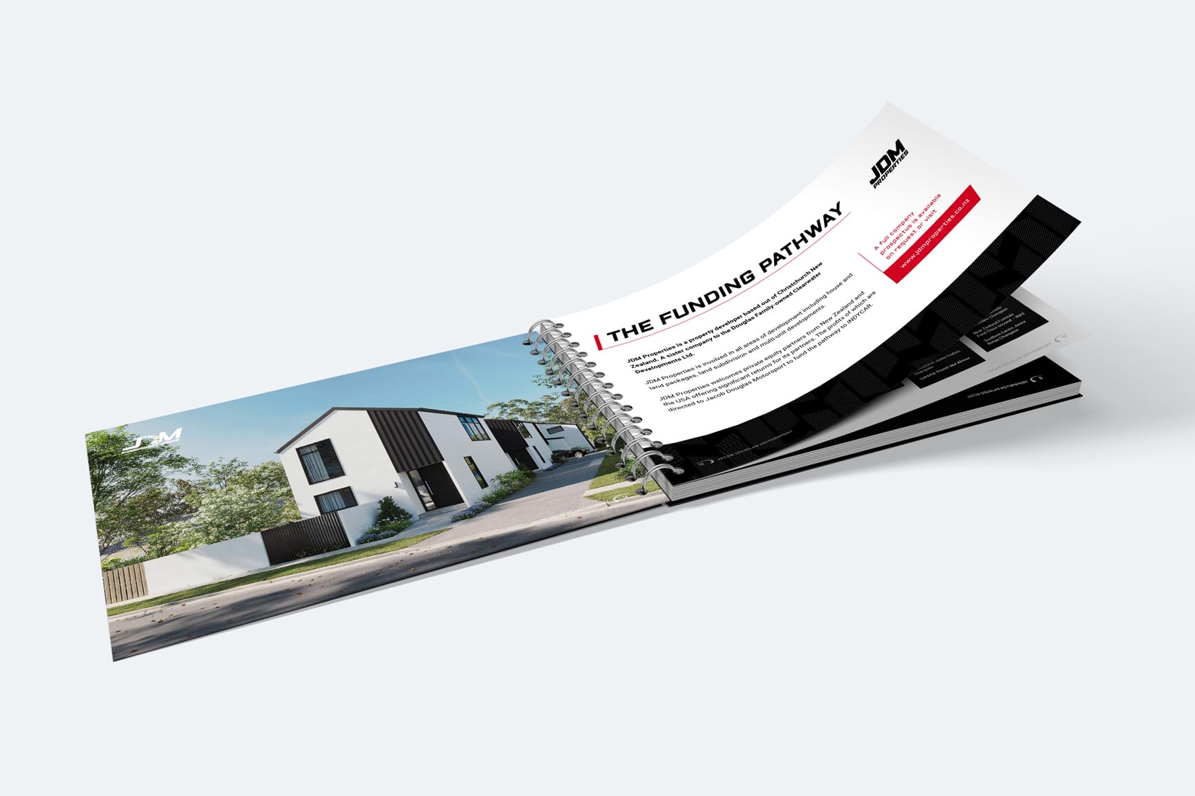 Jacob Douglas Motorsport prospectus design by MoMac Christchurch creative agency