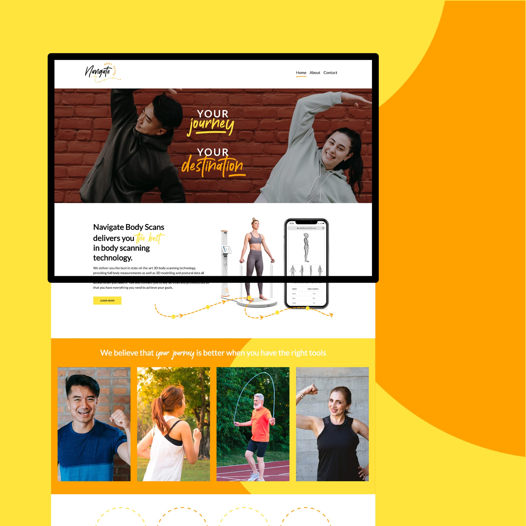 Navigate Body Scans website design and development by MoMac