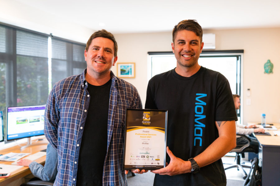Ryan founder of MoMac winning a North Canterbury Business Award