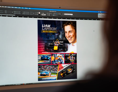 Liam Lawsons 2022 Formula 2 poster graphic designed by MoMac Christchurch