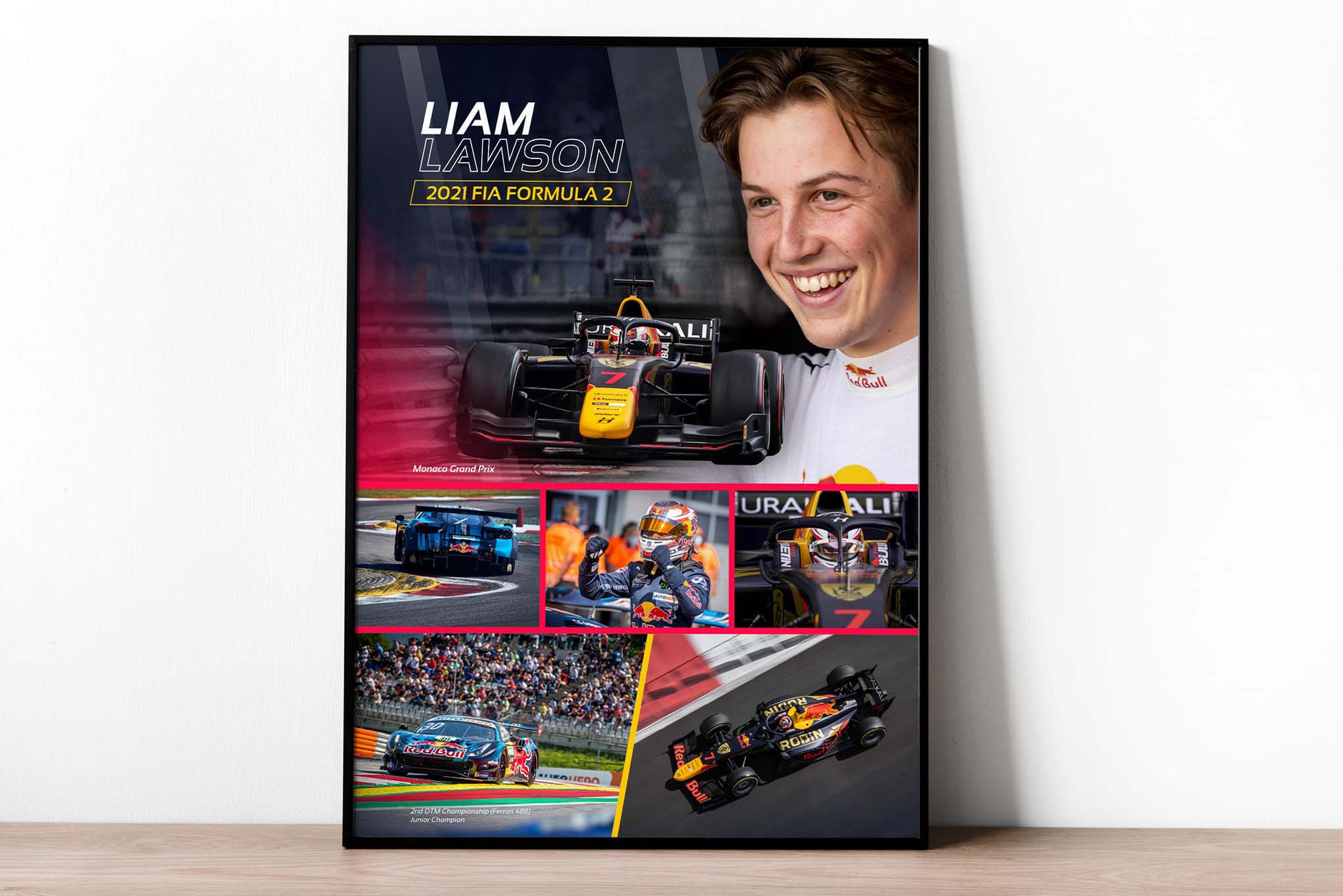 Liam Lawson racing graphic design by MoMac creative agency in Christchurch