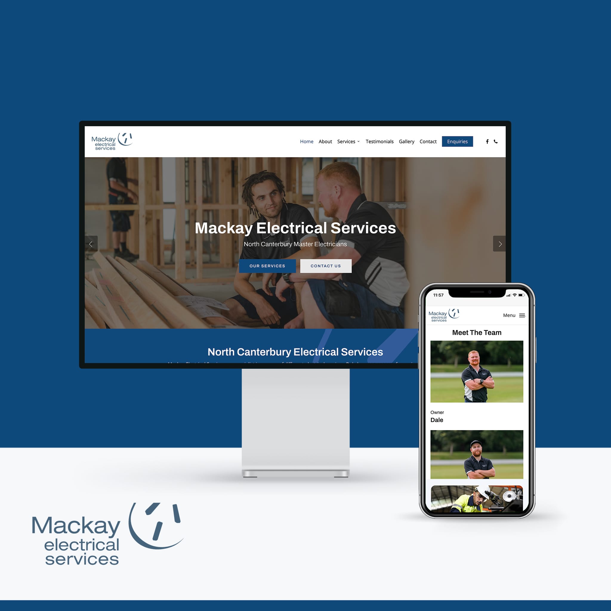 Mackay Electrical website design and development by MoMac Creative Agency in Christchurch