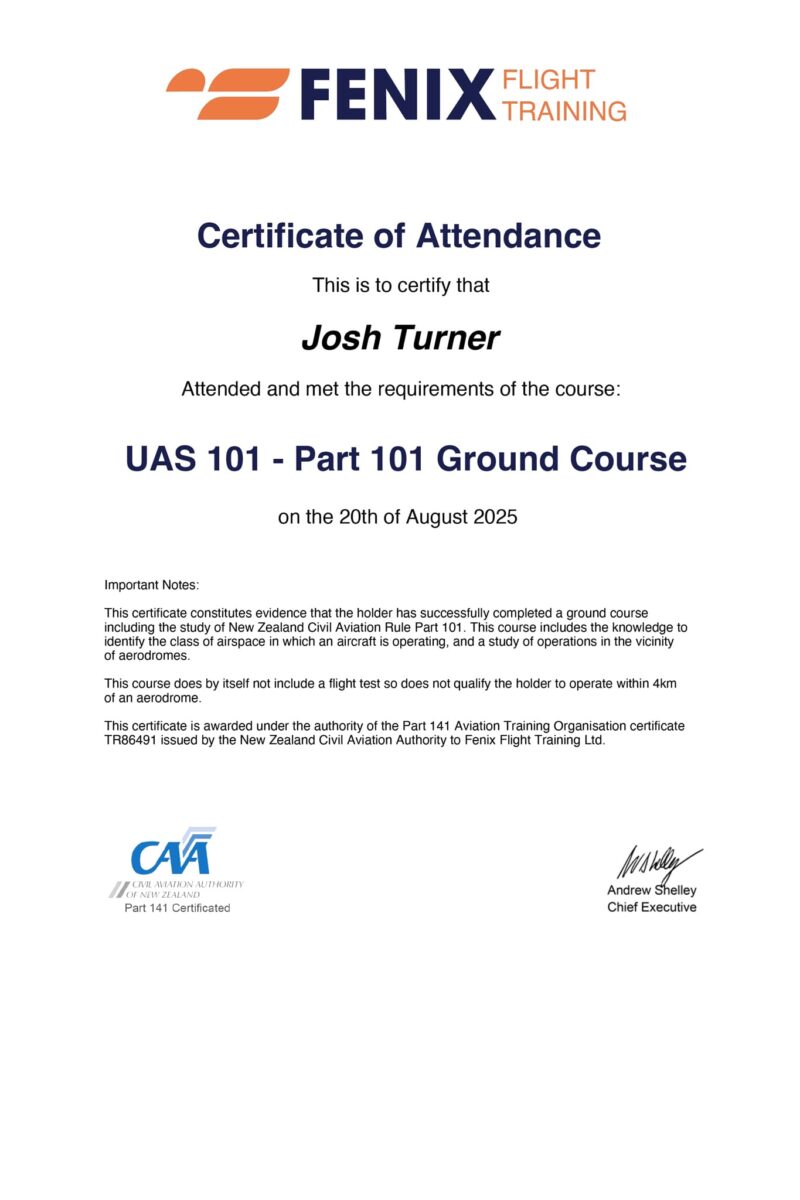 Josh Turner - UAS 101 - Part 101 Ground Course (August, 2025)